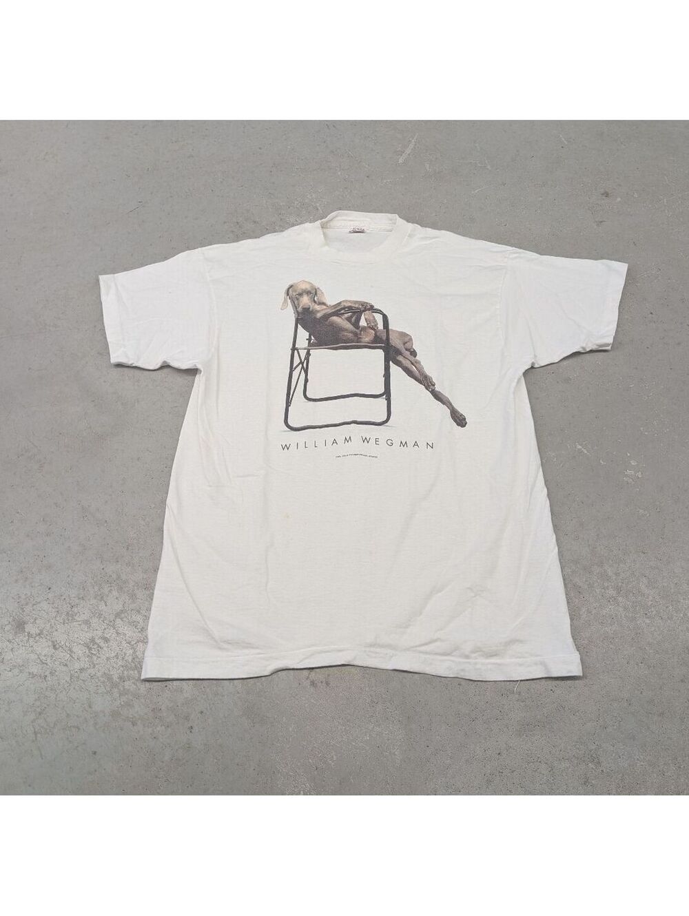 Vintage 90s William Wegman "Lolita" 1990 Dog Art T-shirt